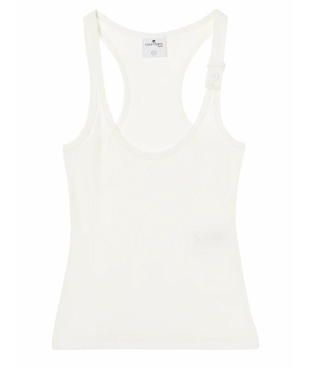 COURREGES Белая хлопковая майка, фото 1