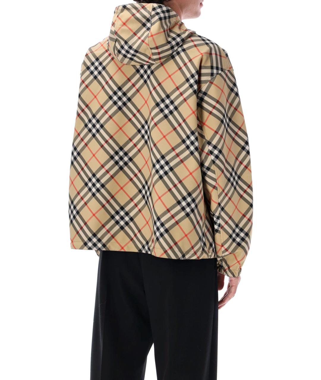 BURBERRY Бежевая полиэстеровая куртка, фото 2