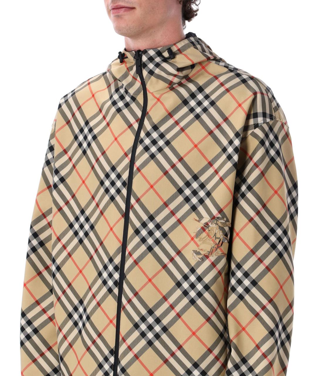 BURBERRY Бежевая полиэстеровая куртка, фото 3