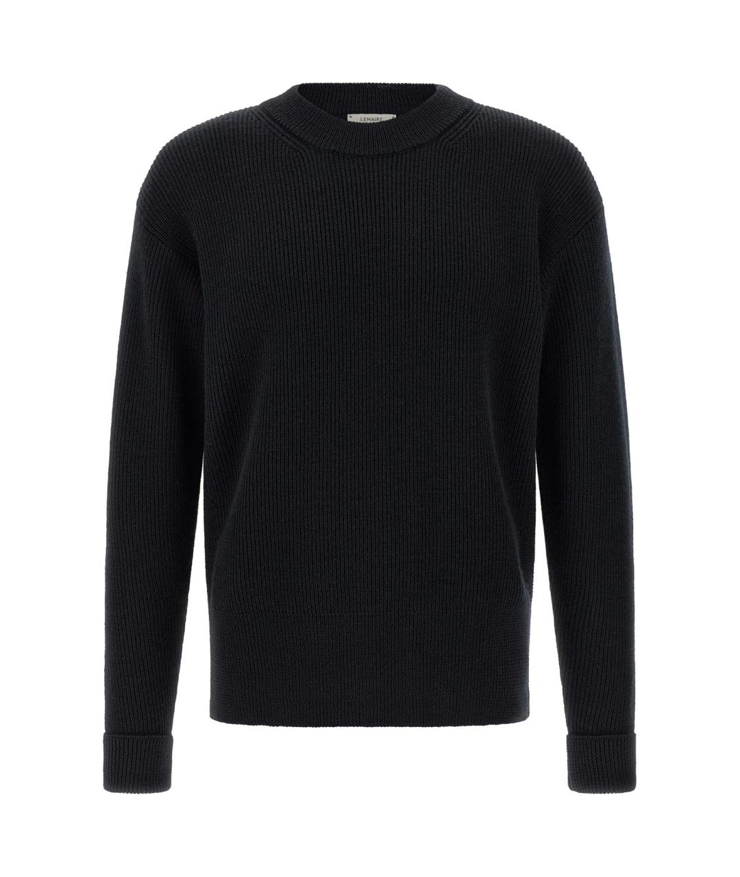 LEMAIRE Черный шерстяной джемпер / свитер, фото 1