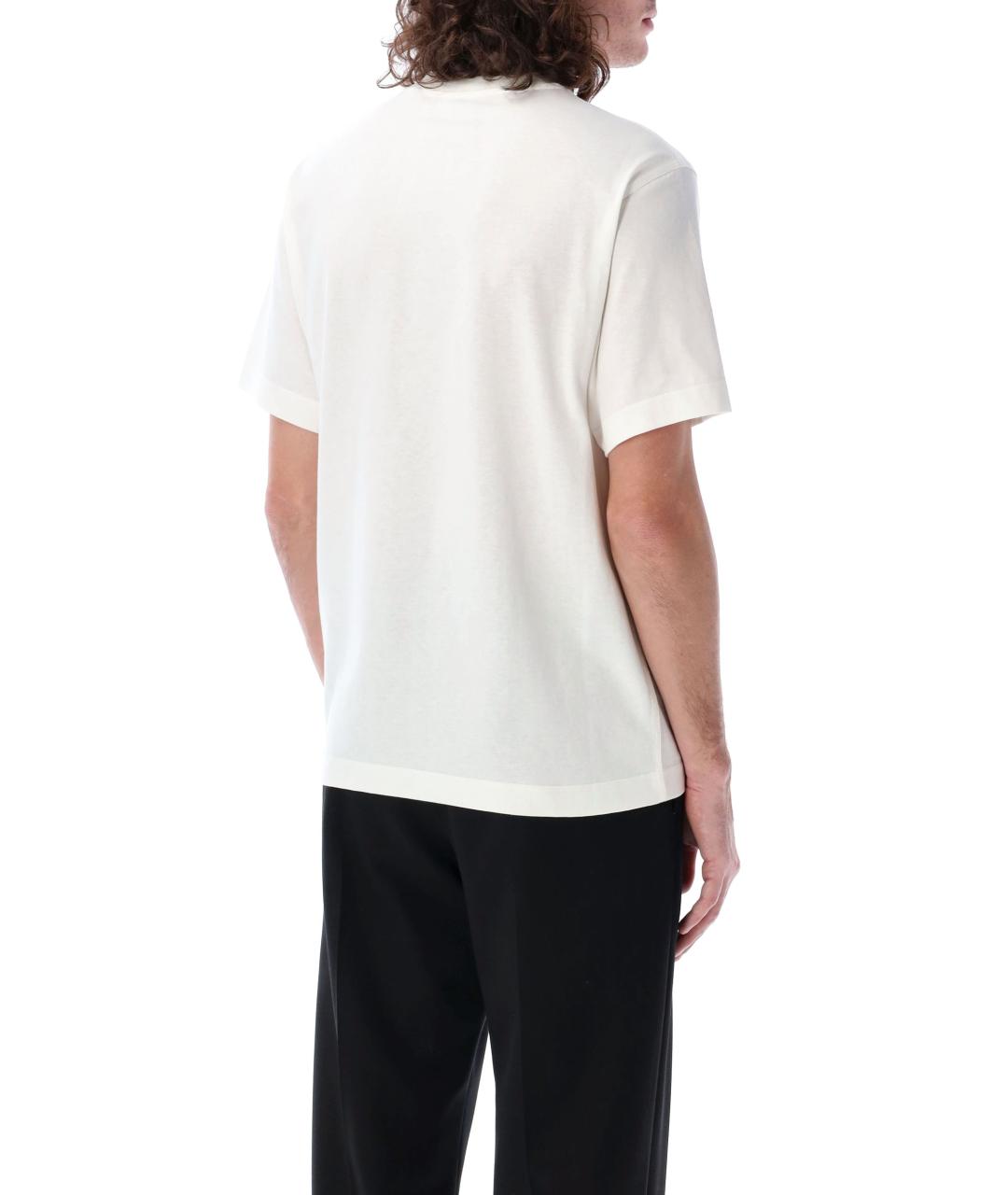 BURBERRY Белая хлопковая футболка, фото 3