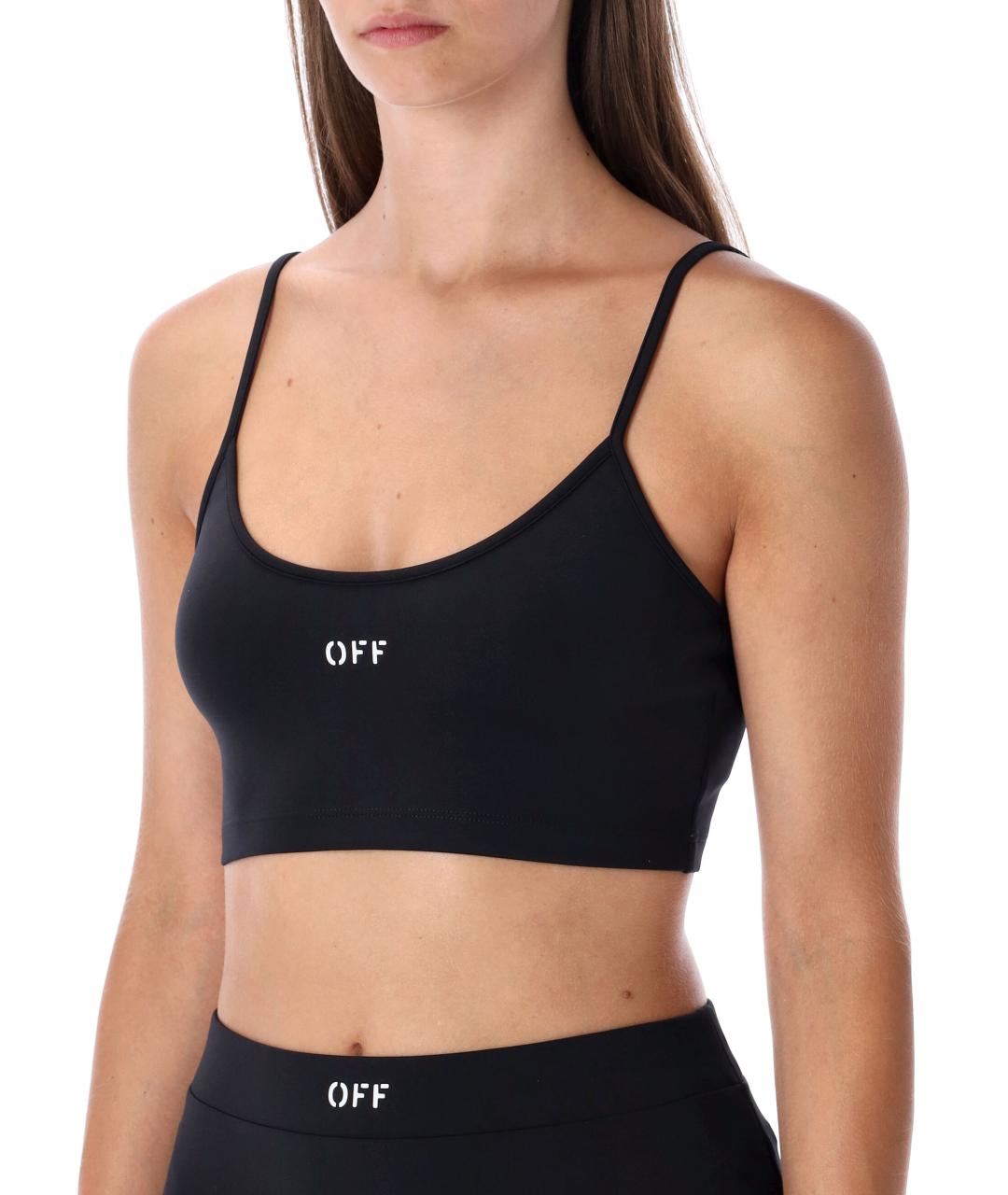 OFF-WHITE Черная полиамидовая майка, фото 3