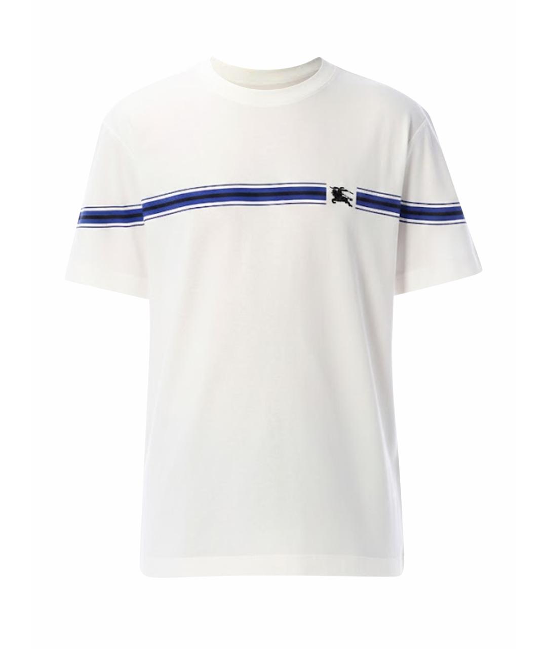 BURBERRY Белая хлопковая футболка, фото 1