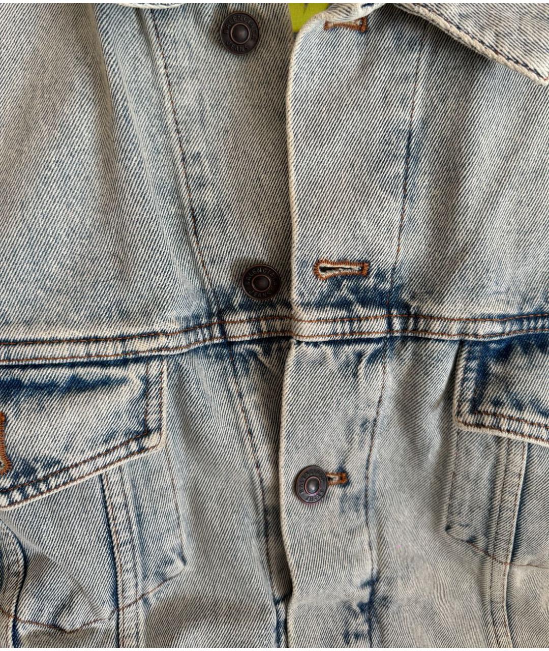 BALENCIAGA Бирюзовый деним жакет/пиджак, фото 4