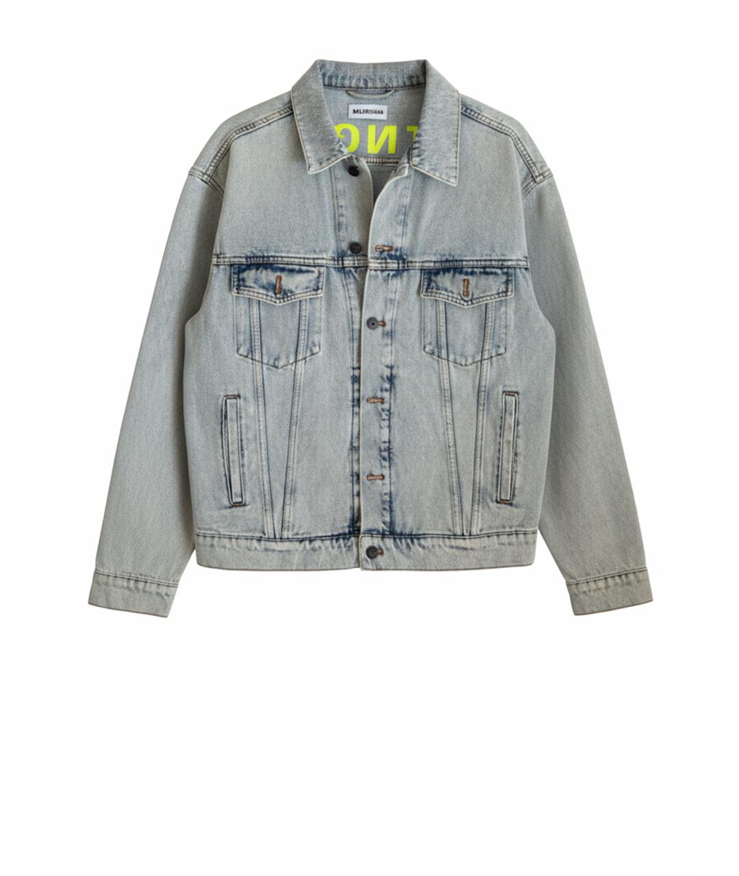 BALENCIAGA Бирюзовый деним жакет/пиджак, фото 1