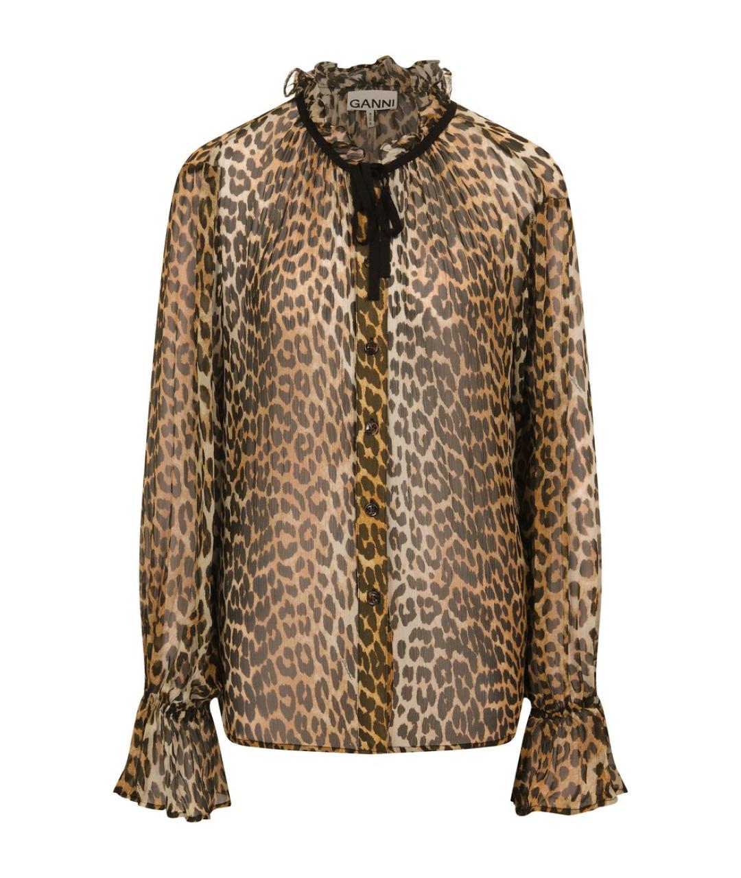 GANNI Мульти вискозная футболка, фото 1