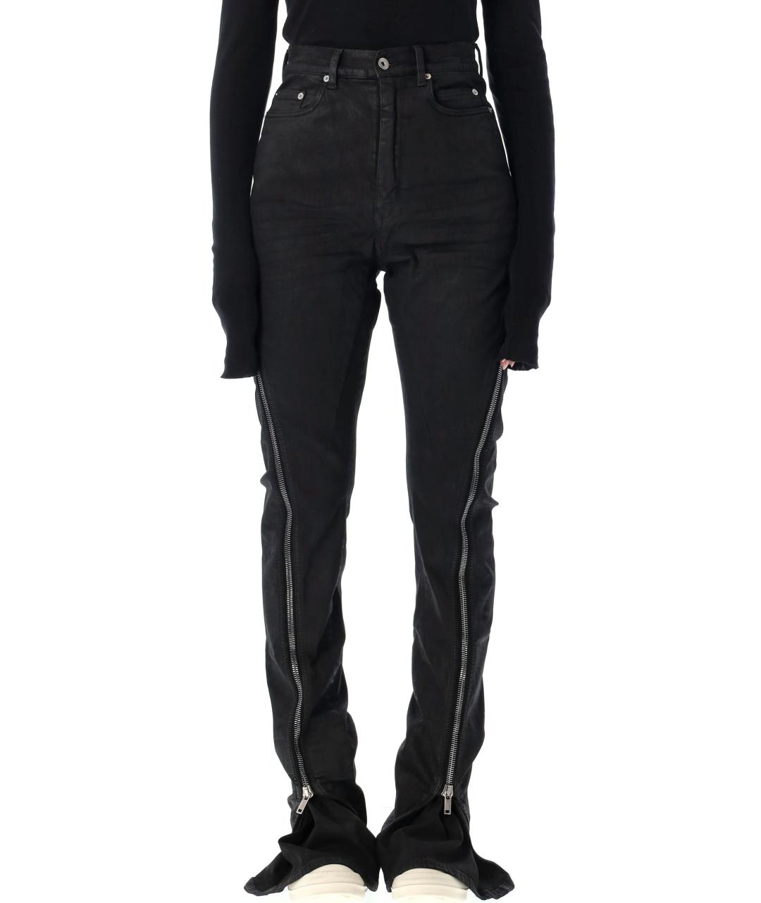 RICK OWENS DRKSHDW Черные хлопковые джинсы слим, фото 1