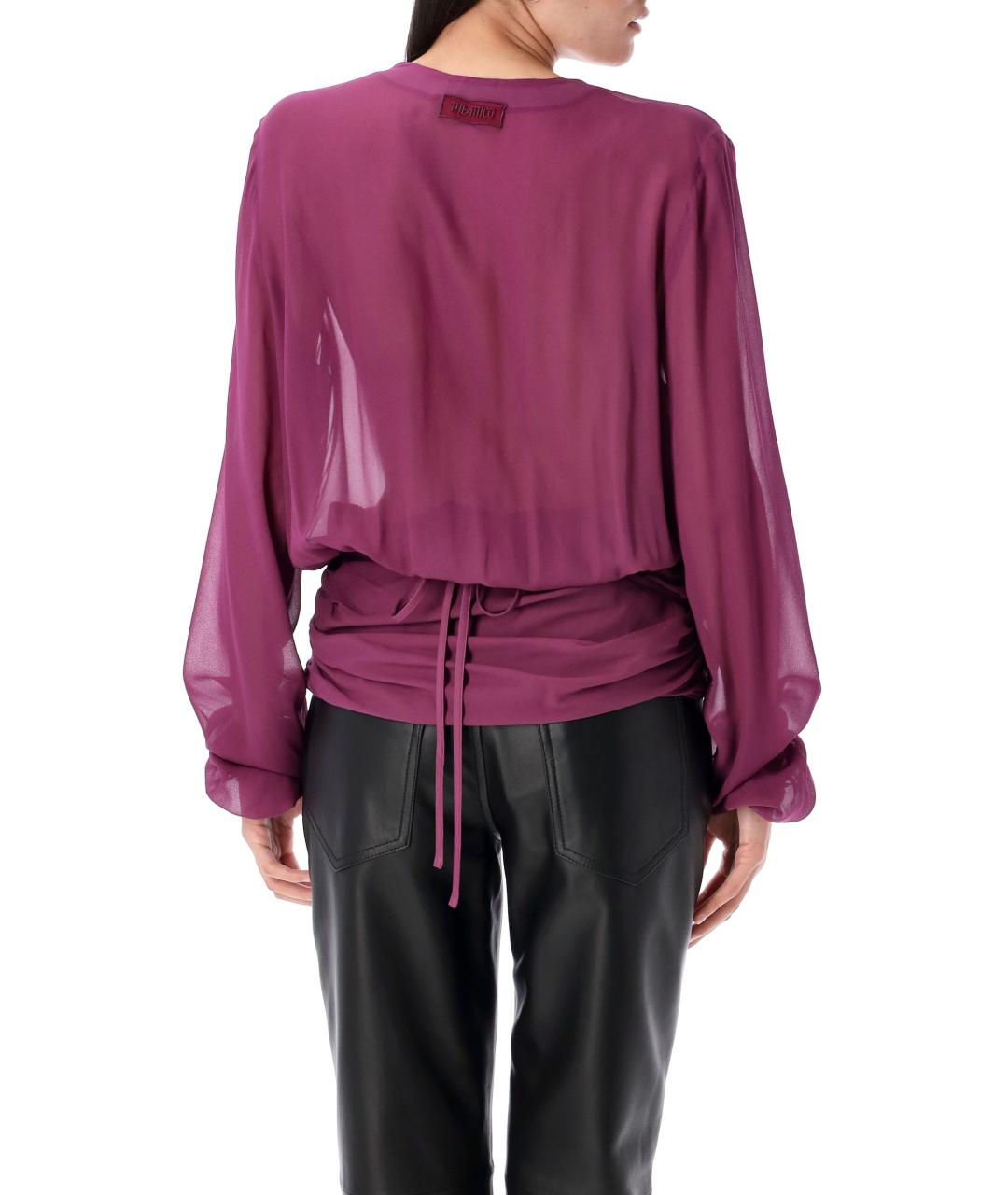 THE ATTICO Фиолетовая вискозная рубашка, фото 3