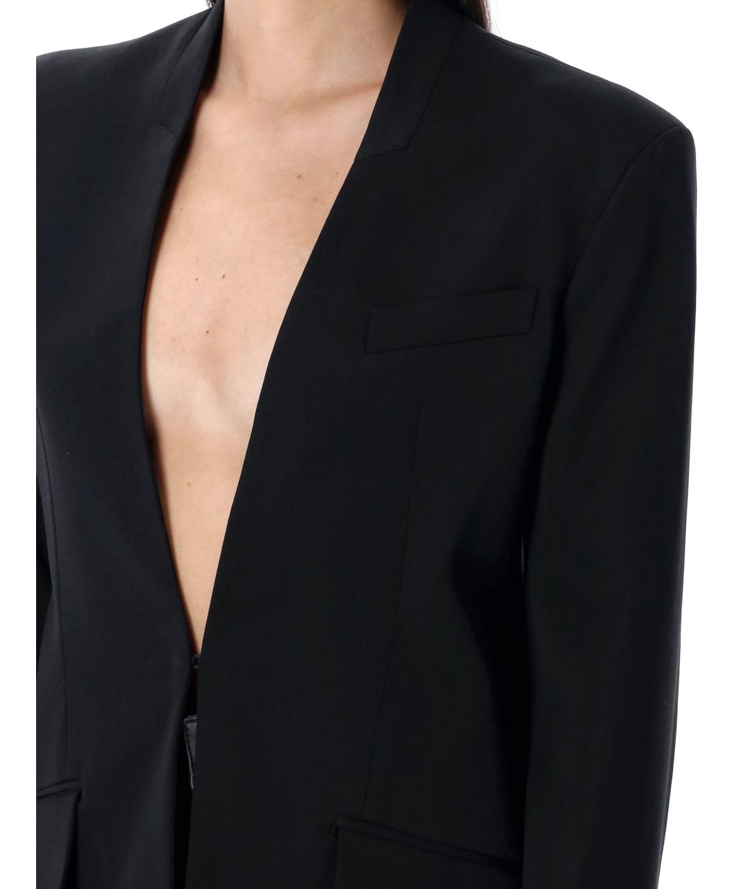 THE ATTICO Черный шерстяной жакет/пиджак, фото 3