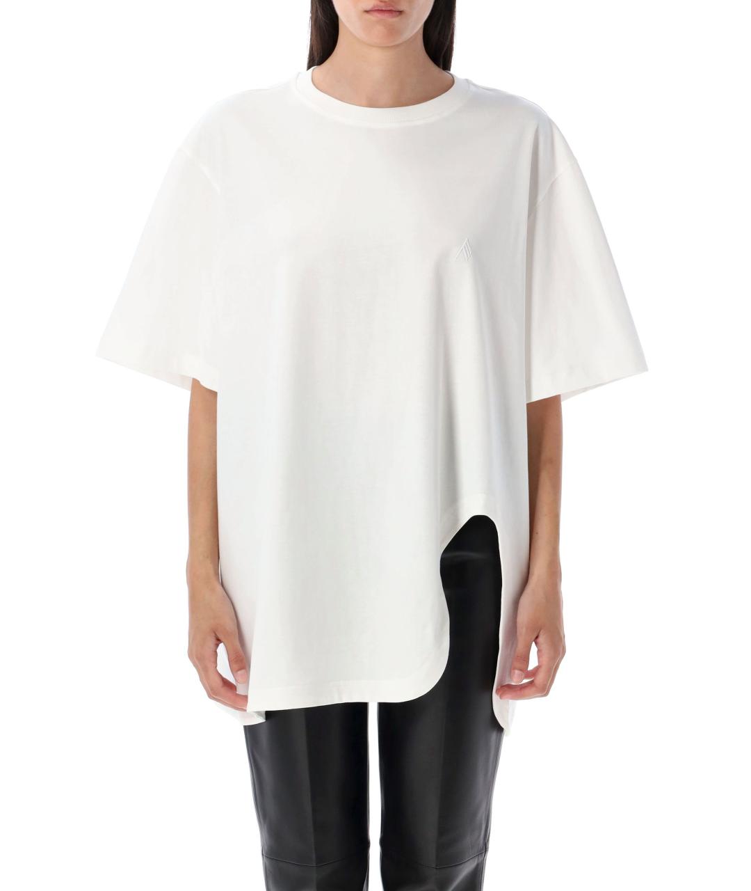 THE ATTICO Белая хлопковая футболка, фото 2