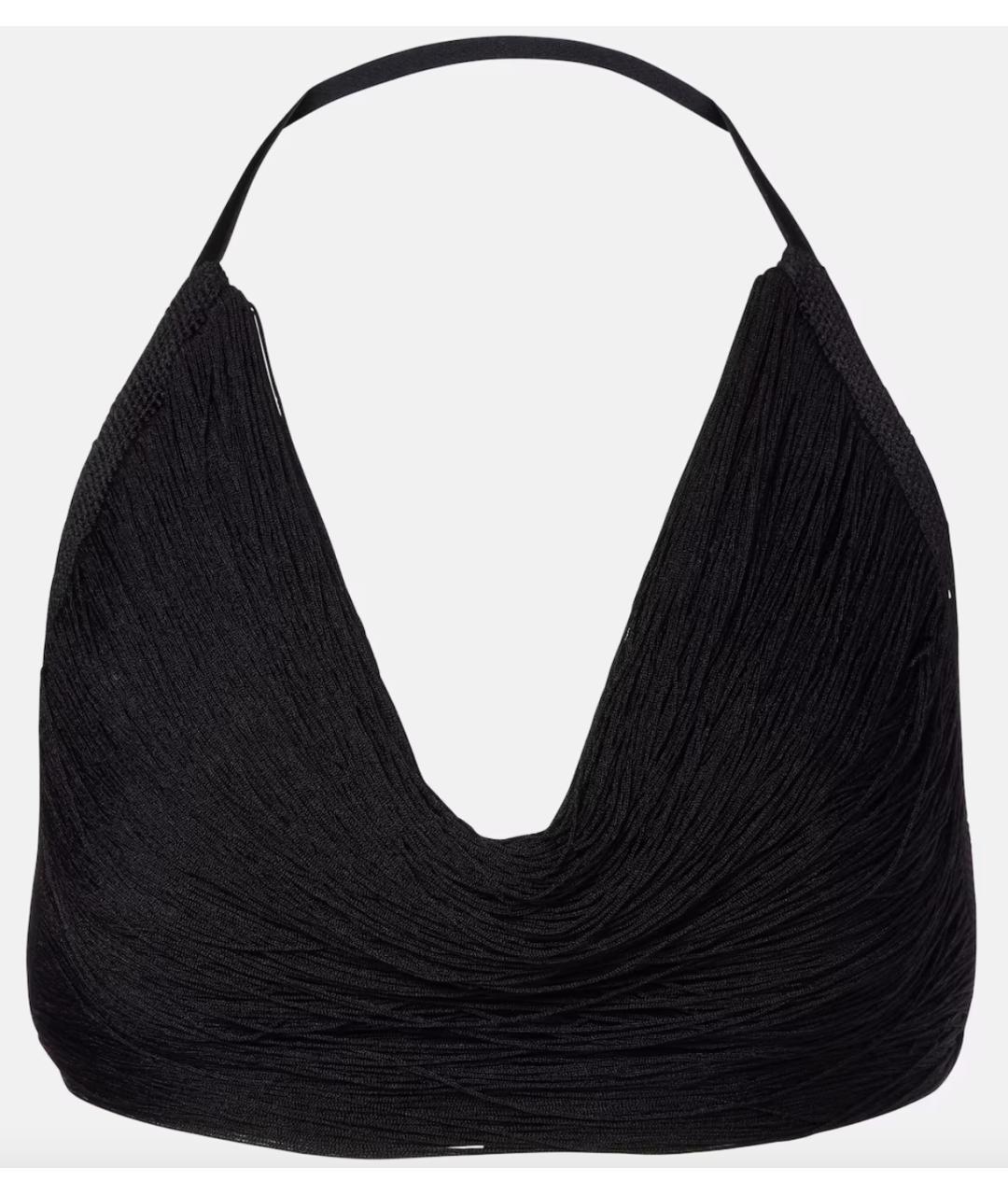 THE ATTICO Черная вискозная блузы, фото 5