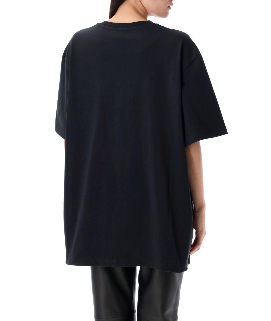 THE ATTICO Черная хлопковая футболка, фото 3