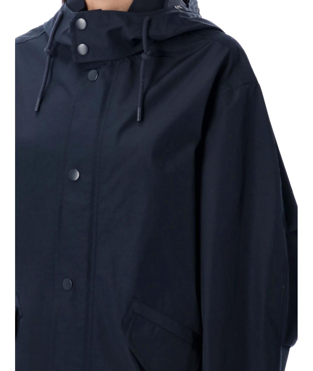 A.P.C. Синяя полиэстеровая парка, фото 3