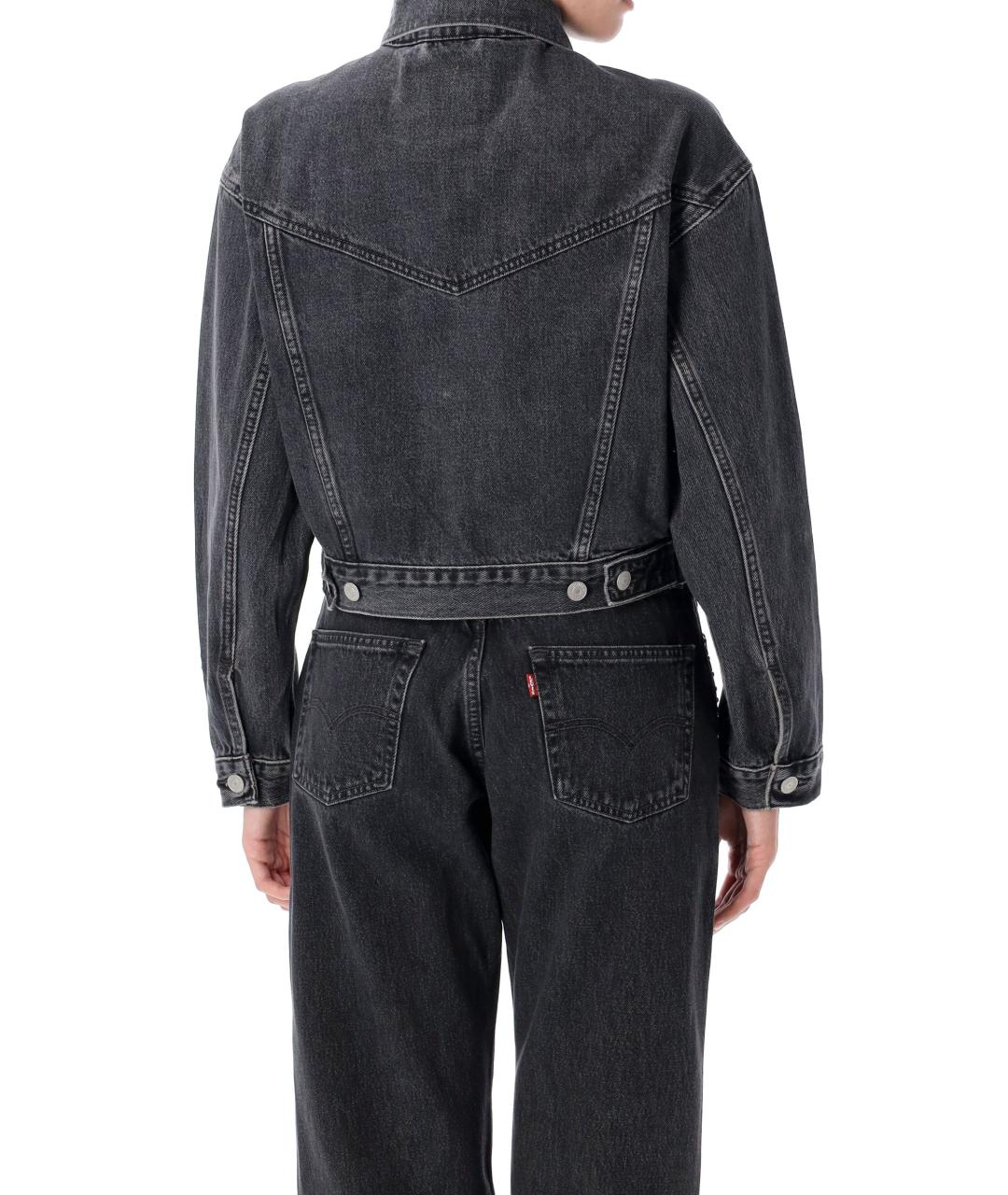 LEVI'S Черная хлопковая куртка, фото 2