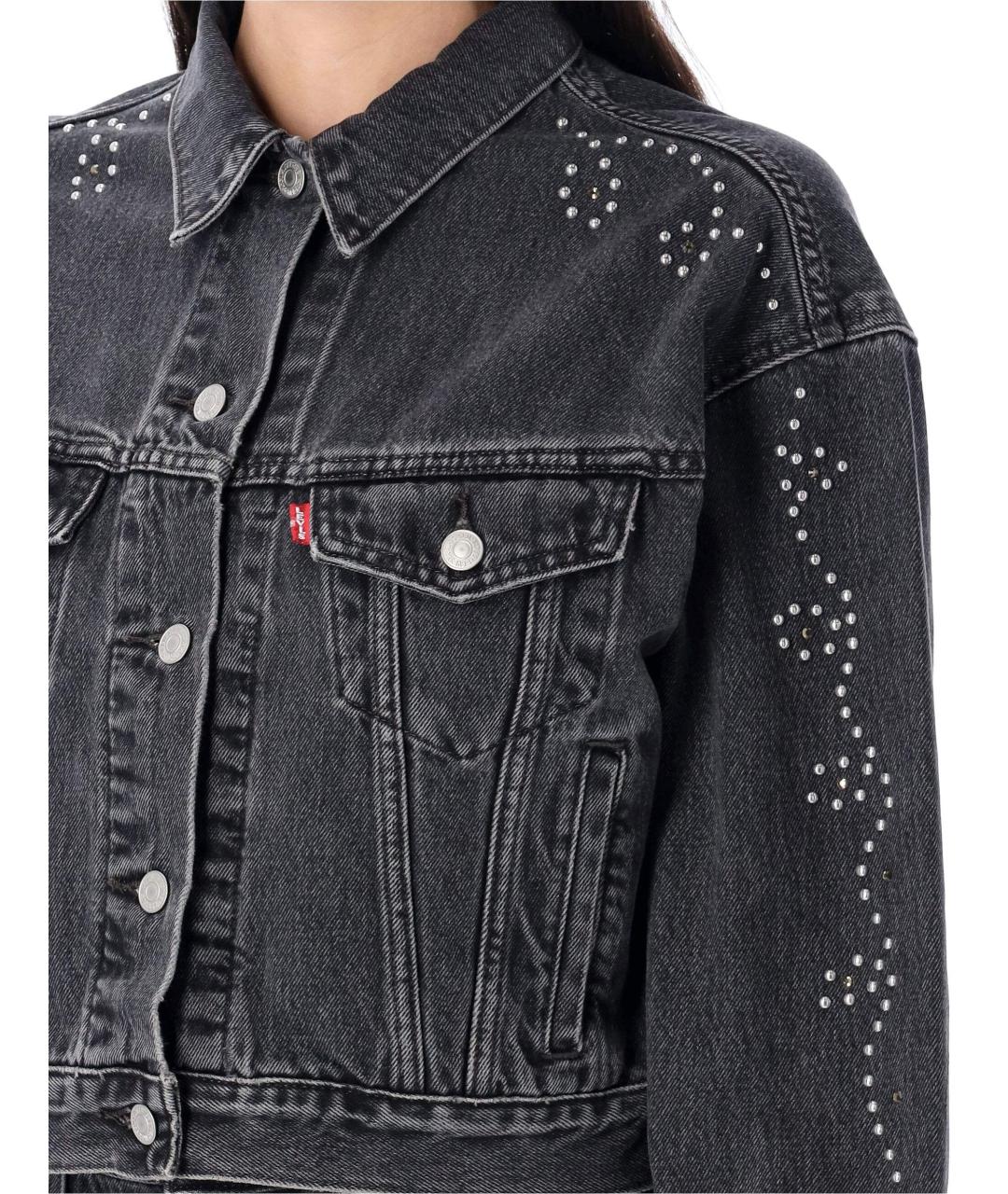 LEVI'S Черная хлопковая куртка, фото 3