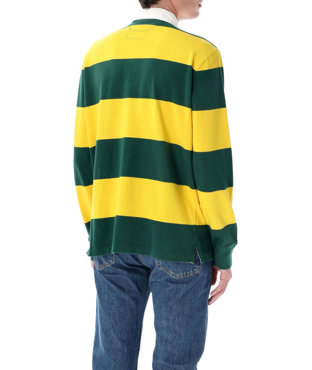 POLO RALPH LAUREN Мульти хлопковое поло с длинным рукавом, фото 3