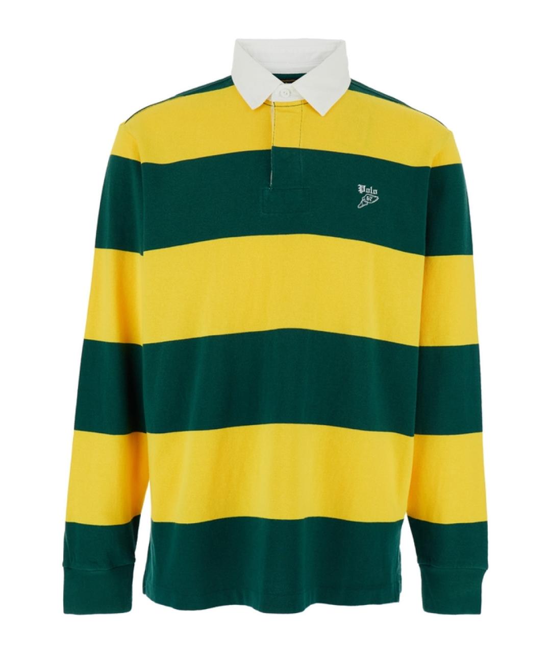 POLO RALPH LAUREN Мульти хлопковое поло с длинным рукавом, фото 1