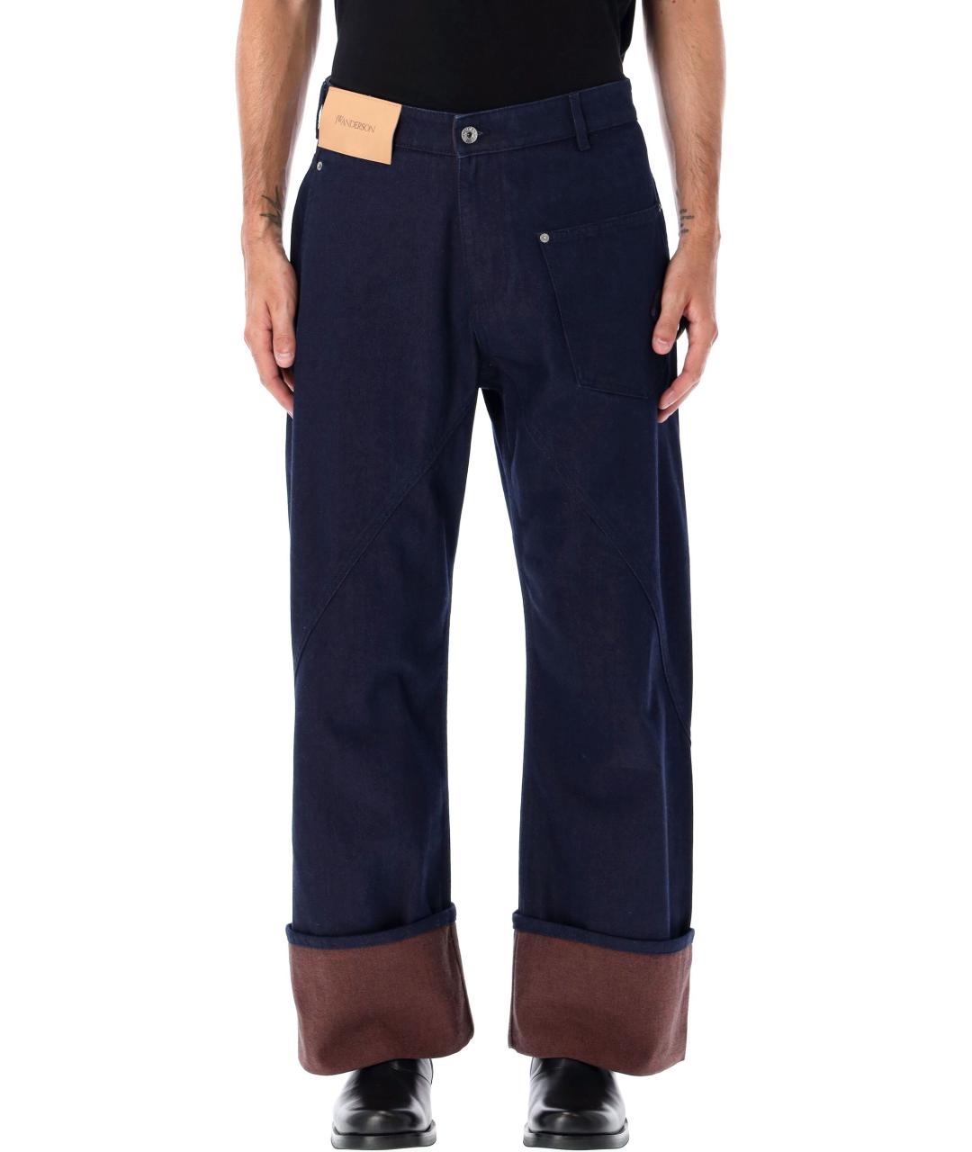 J.W.ANDERSON Синие хлопковые прямые джинсы, фото 2