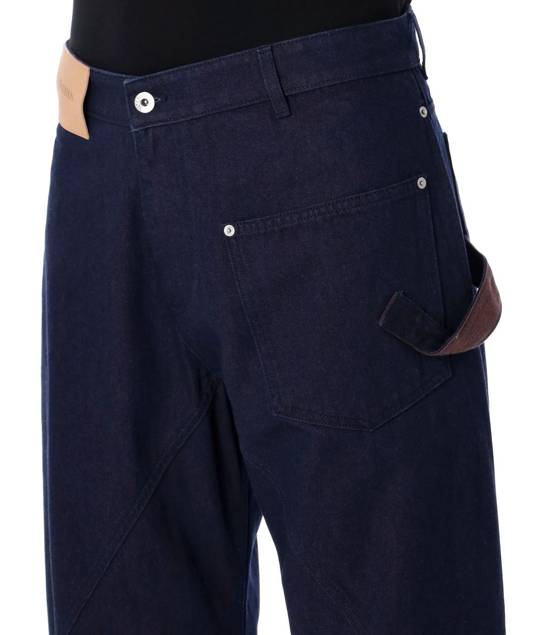 J.W.ANDERSON Синие хлопковые прямые джинсы, фото 4