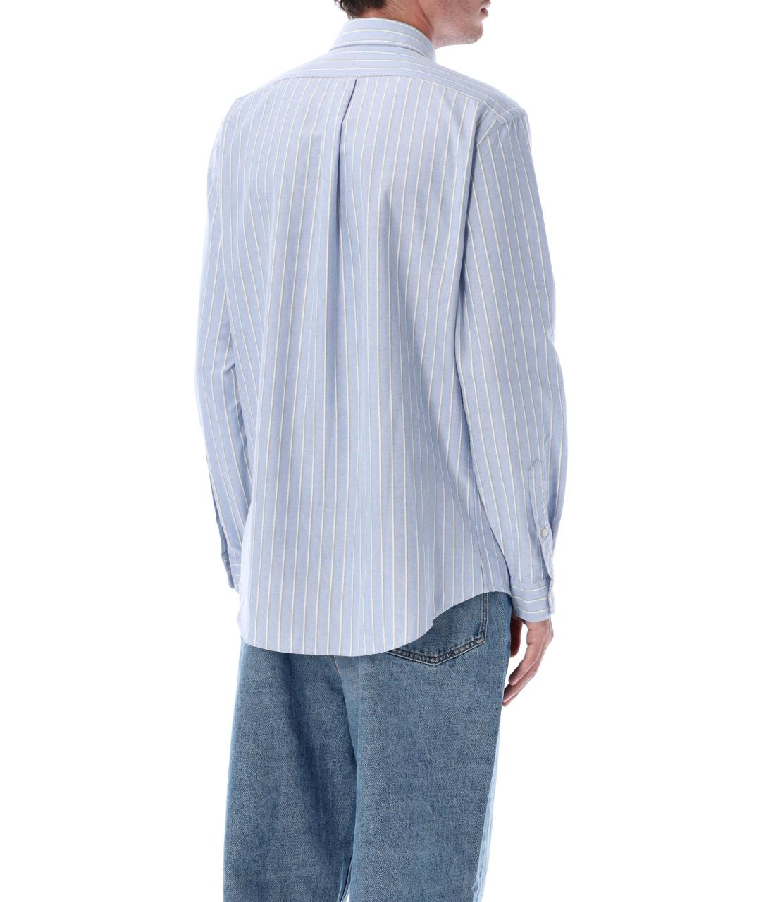 POLO RALPH LAUREN Голубая хлопковая кэжуал рубашка, фото 3