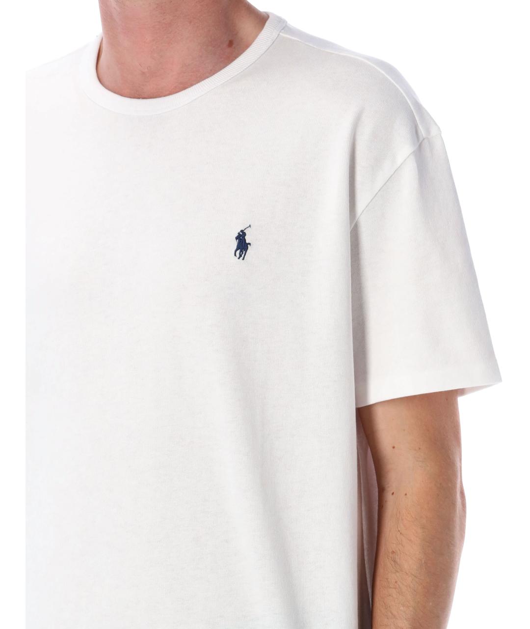 POLO RALPH LAUREN Белая хлопковая футболка, фото 3