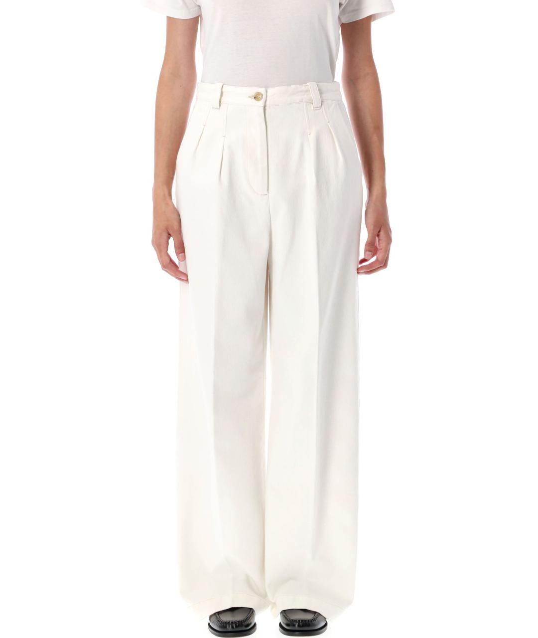 A.P.C. Бежевые хлопковые прямые джинсы, фото 1