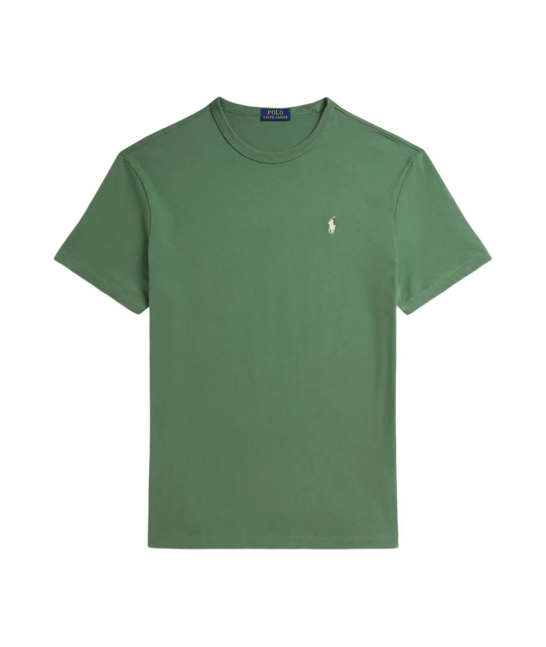 POLO RALPH LAUREN Зеленая хлопковая футболка, фото 1