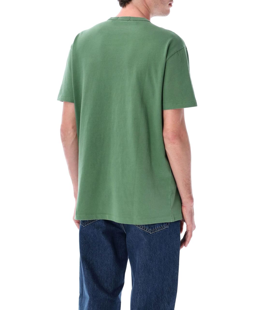 POLO RALPH LAUREN Зеленая хлопковая футболка, фото 2