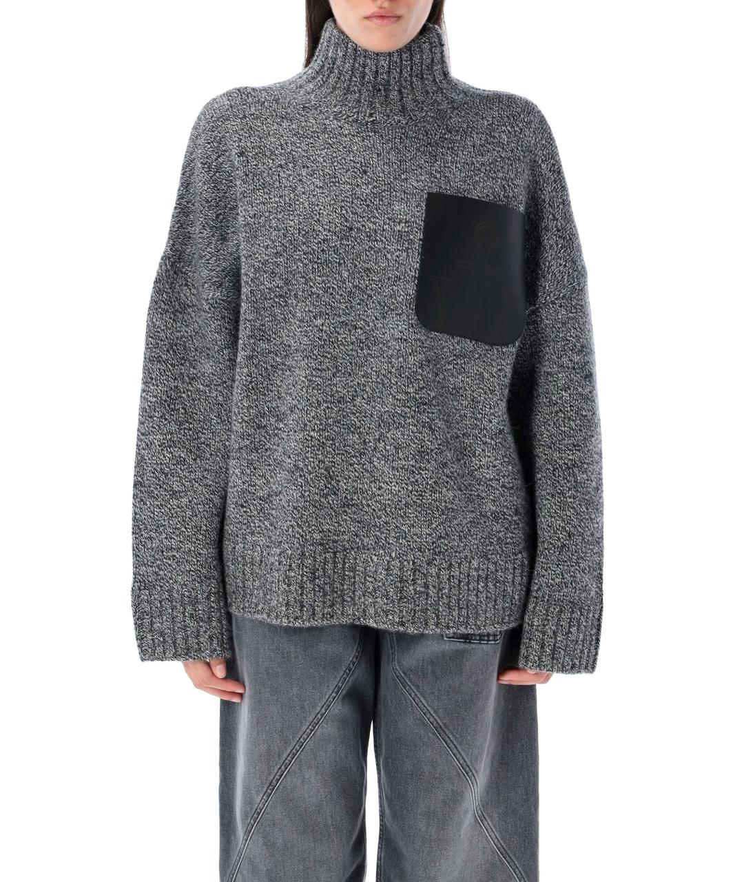 J.W.ANDERSON Серый шерстяной джемпер / свитер, фото 2