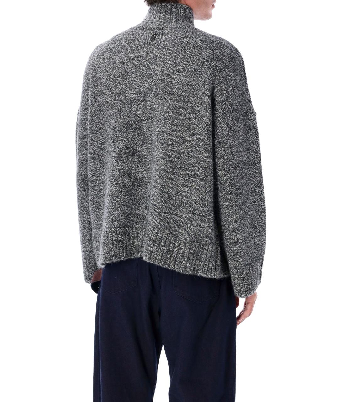J.W.ANDERSON Серый шерстяной джемпер / свитер, фото 4