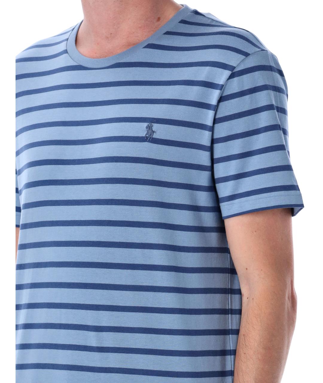 POLO RALPH LAUREN Синяя хлопковая футболка, фото 4