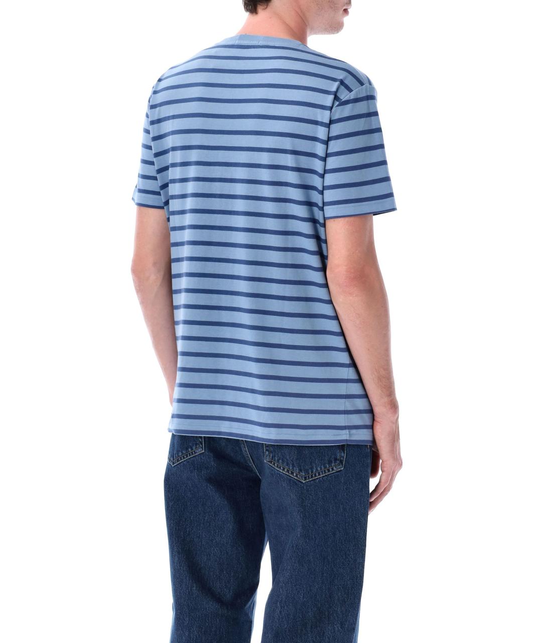 POLO RALPH LAUREN Синяя хлопковая футболка, фото 3