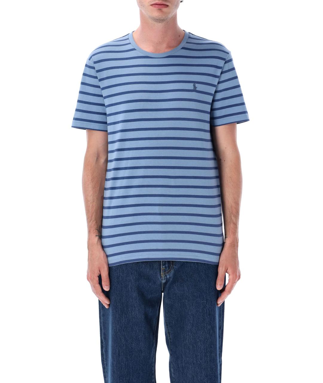 POLO RALPH LAUREN Синяя хлопковая футболка, фото 2