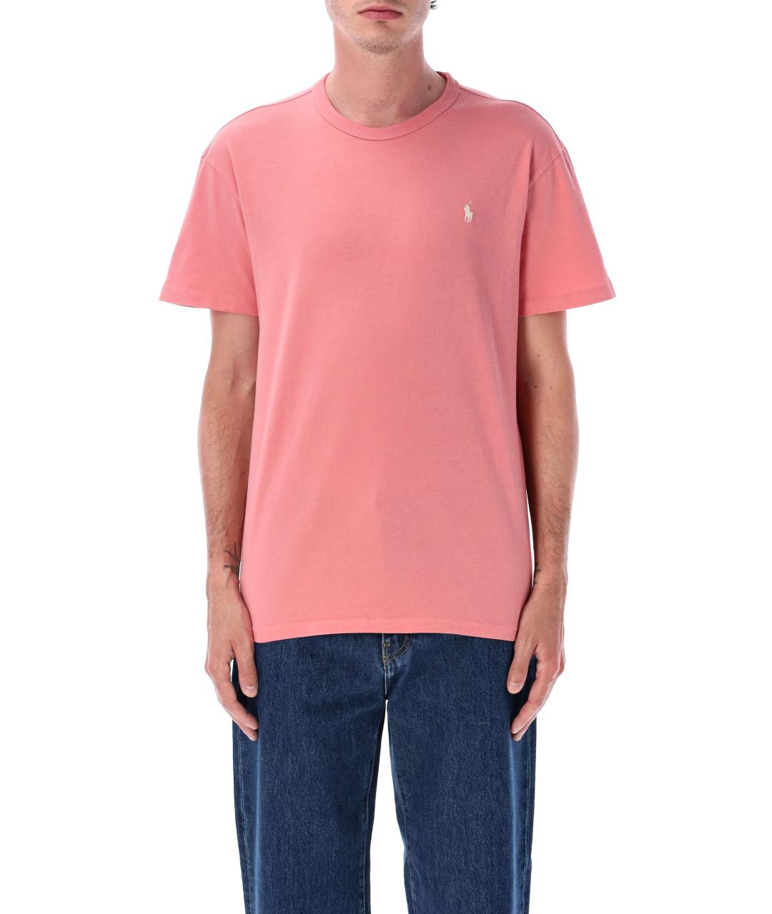 POLO RALPH LAUREN Розовая хлопковая футболка, фото 4