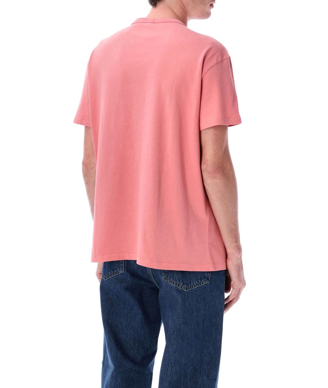 POLO RALPH LAUREN Розовая хлопковая футболка, фото 2