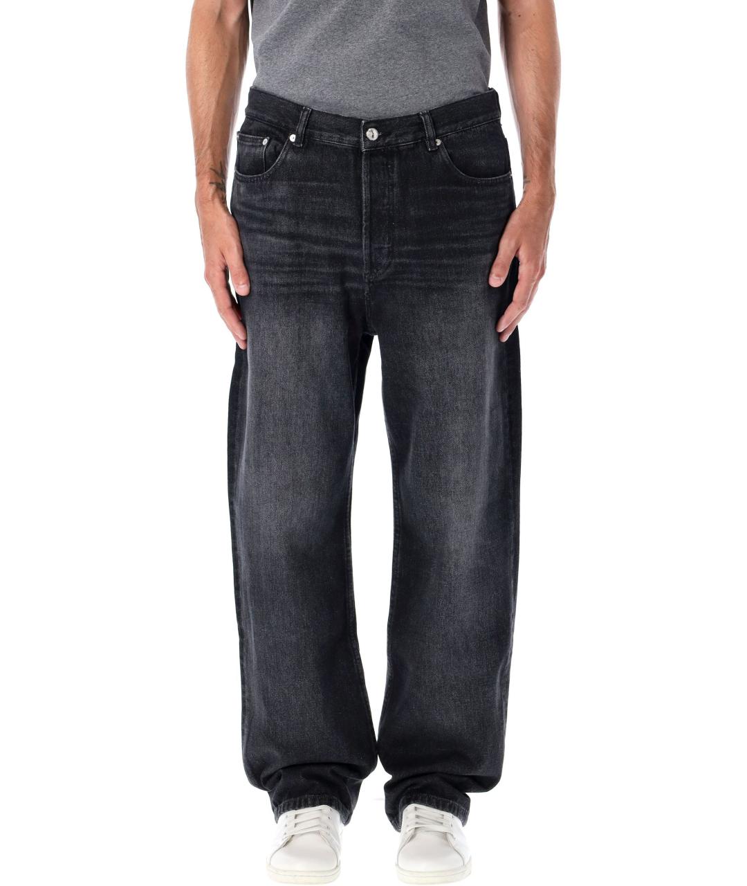 A.P.C. Черные хлопковые прямые джинсы, фото 4