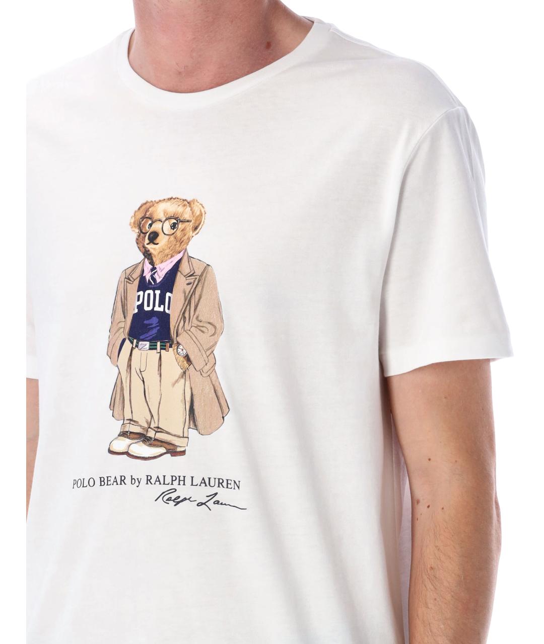 POLO RALPH LAUREN Белая хлопковая футболка, фото 3