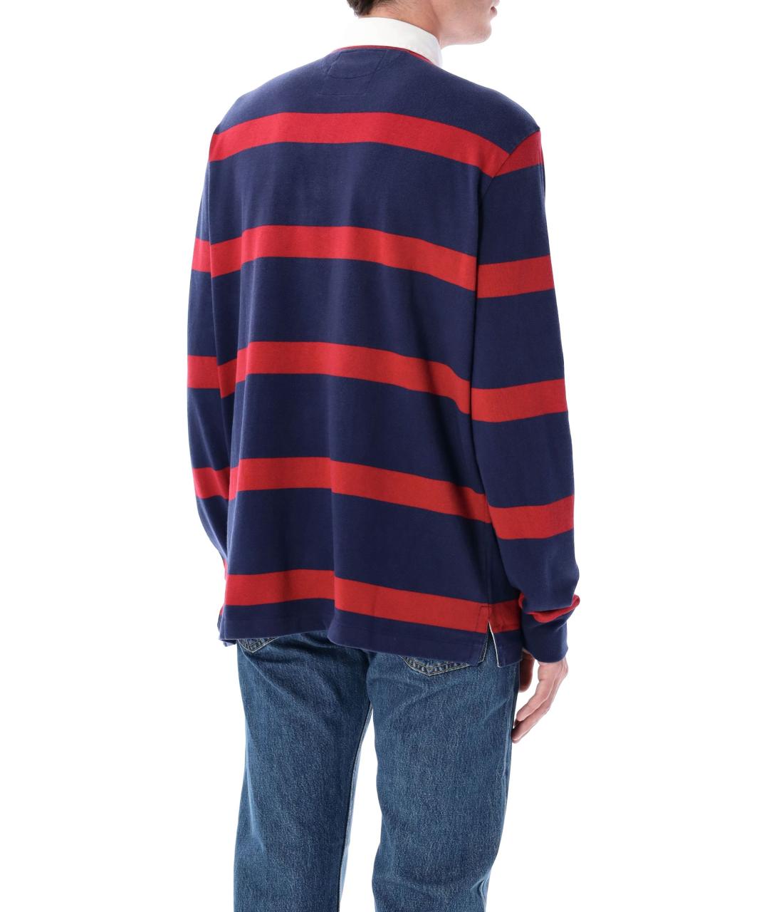 POLO RALPH LAUREN Мульти хлопковое поло с длинным рукавом, фото 3