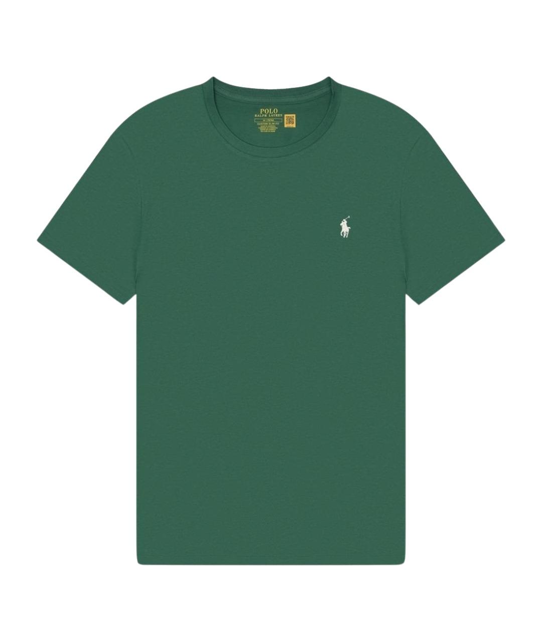 POLO RALPH LAUREN Зеленая хлопковая футболка, фото 1