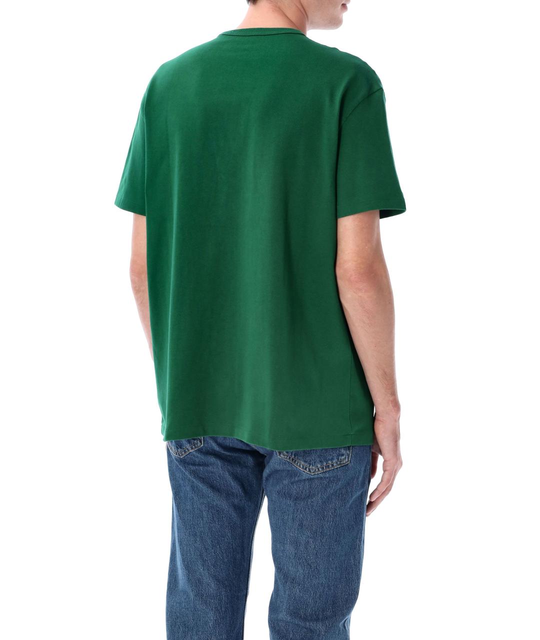 POLO RALPH LAUREN Зеленая хлопковая футболка, фото 3