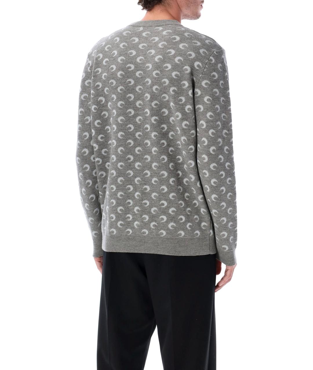 MARINE SERRE Серый шерстяной джемпер / свитер, фото 2