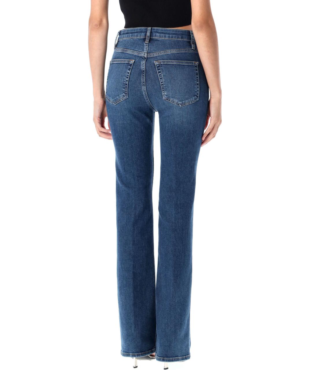 FRAME Синие хлопковые прямые джинсы, фото 2