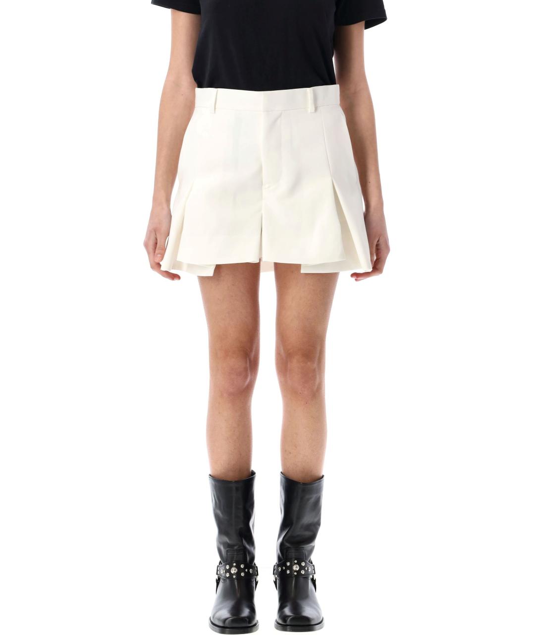 SACAI Белые полиэстеровые шорты, фото 4