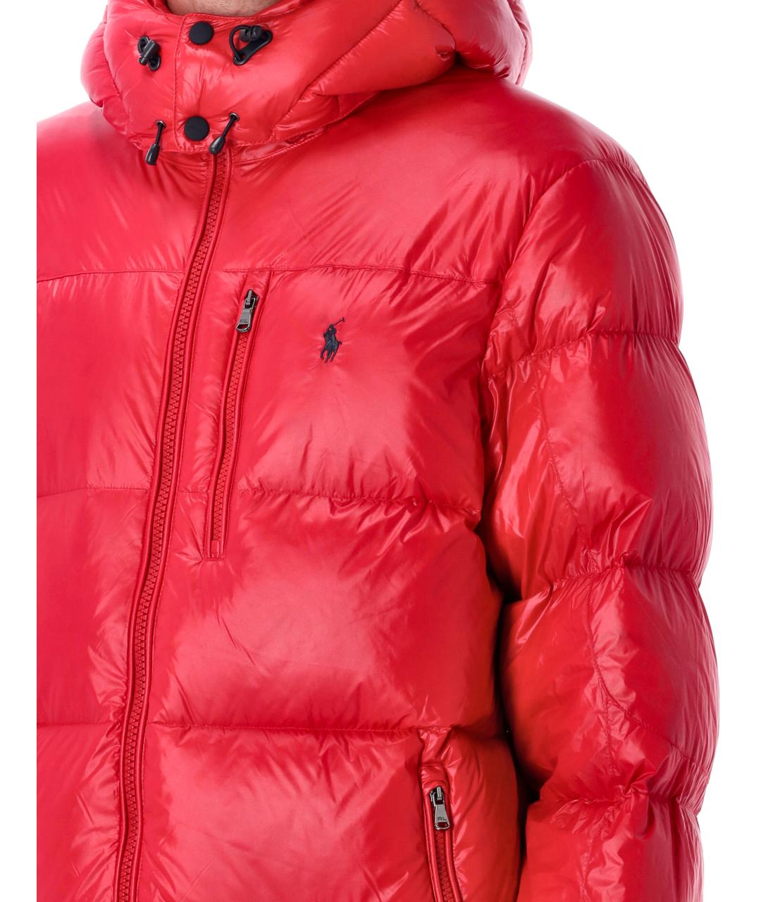 POLO RALPH LAUREN Красный полиамидовый пуховик, фото 4