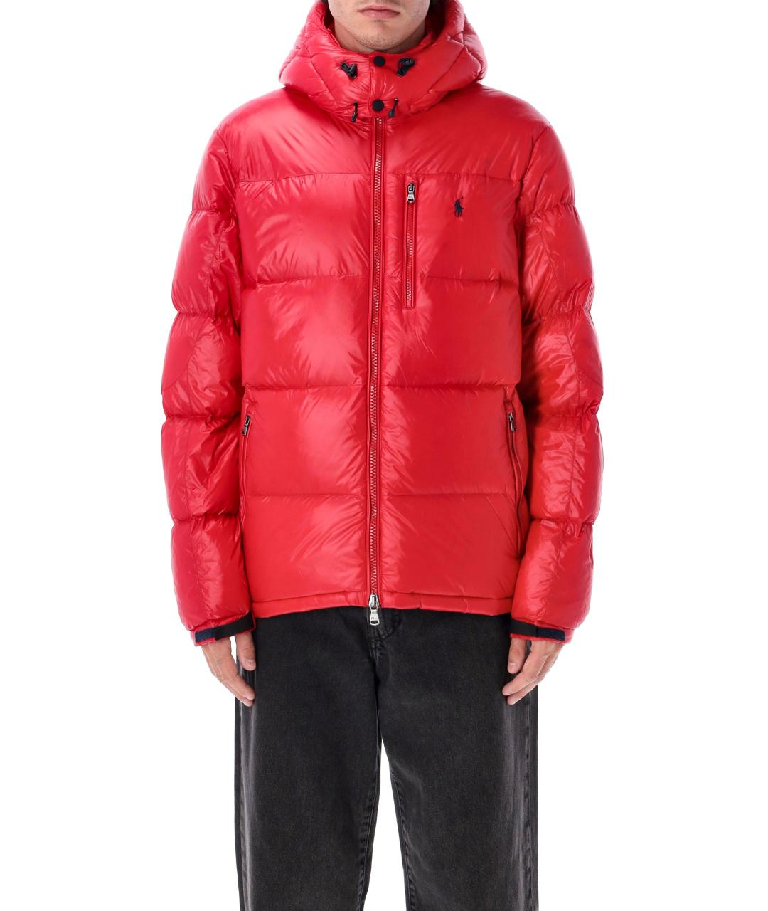 POLO RALPH LAUREN Красный полиамидовый пуховик, фото 2