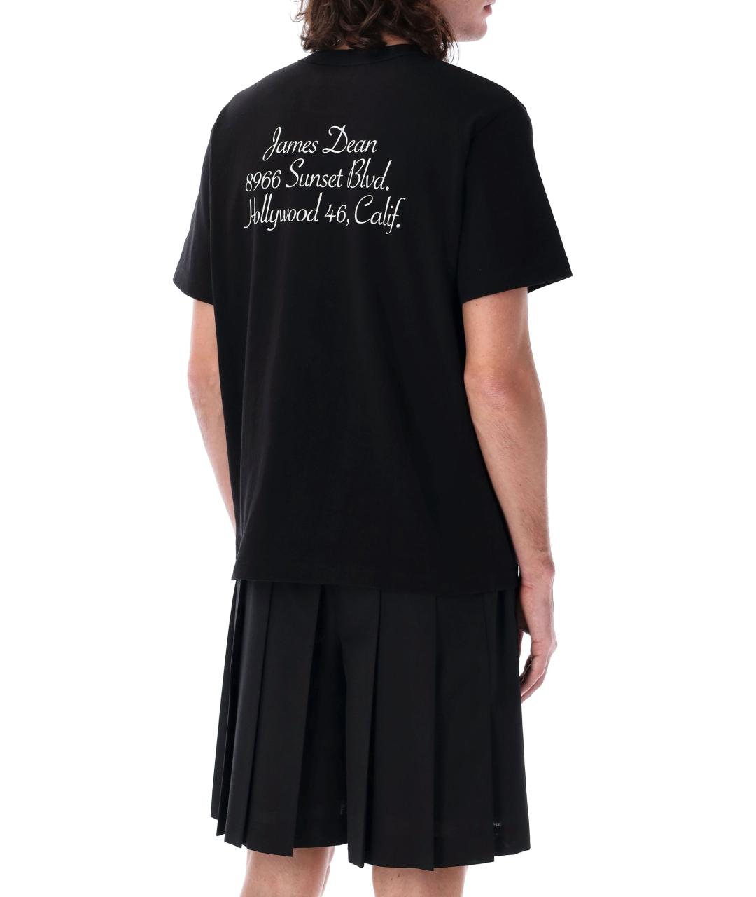 SACAI Черная хлопковая футболка, фото 3