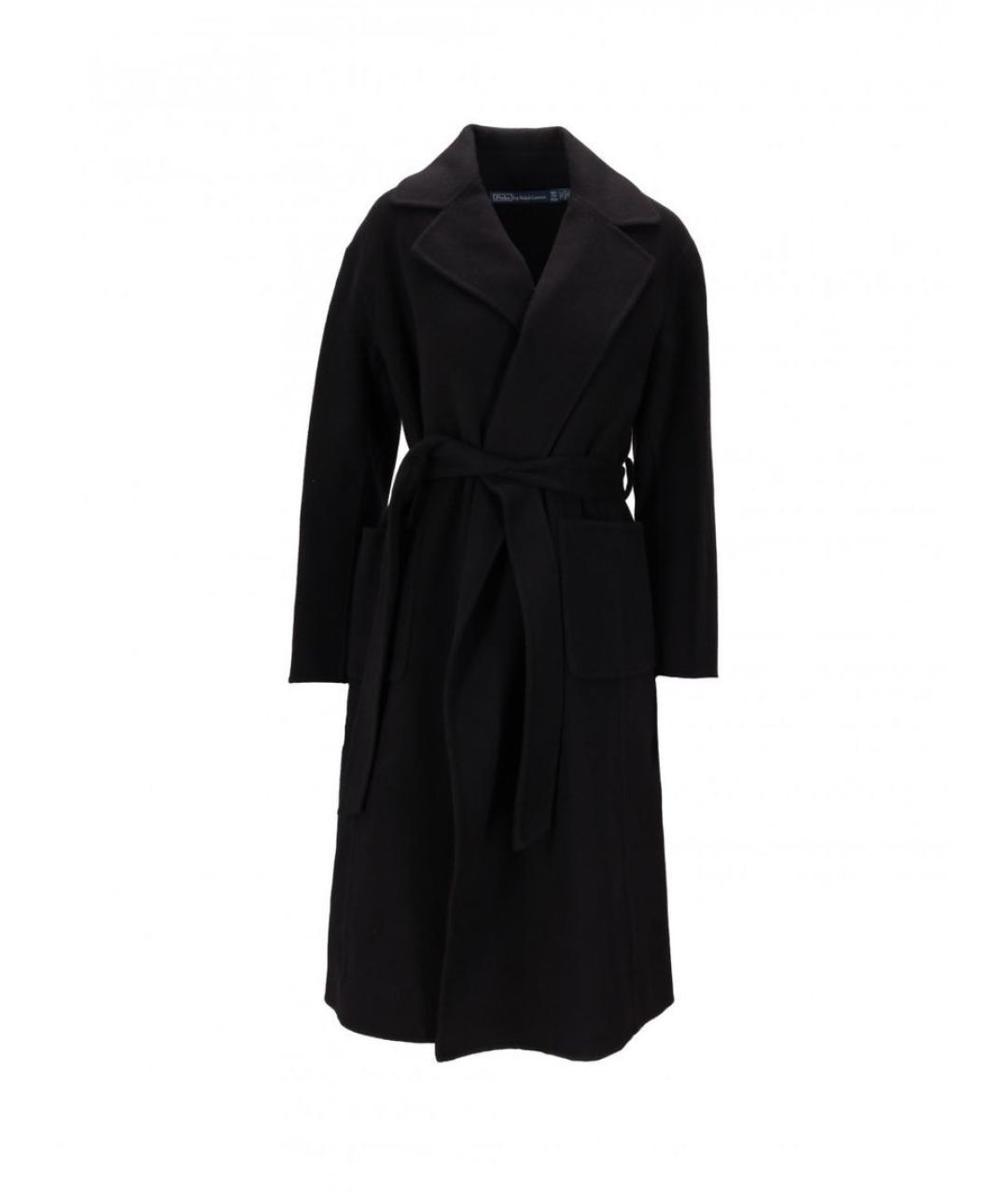 POLO RALPH LAUREN Черное шерстяное пальто, фото 1