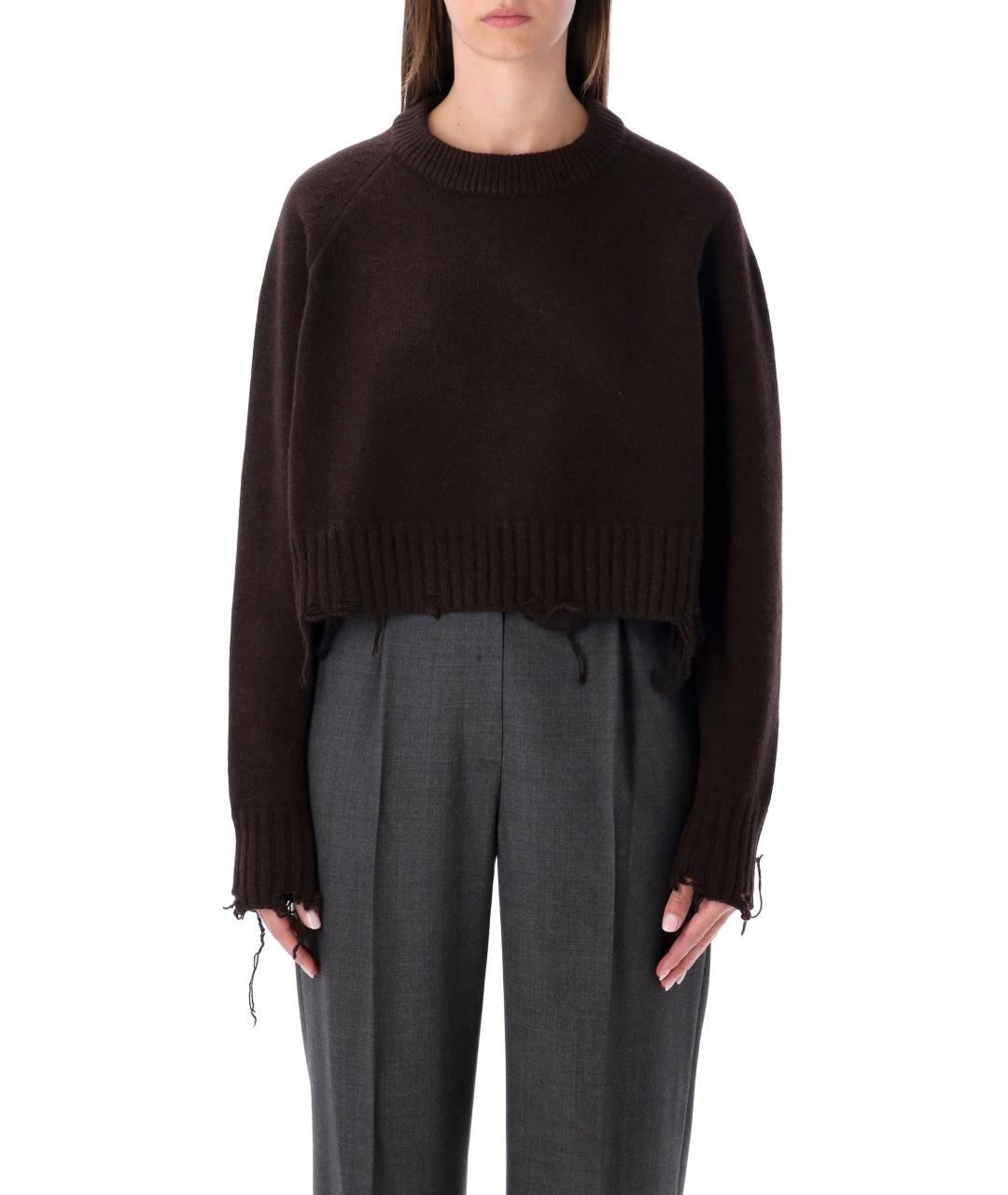 LOW CLASSIC Коричневый шерстяной джемпер / свитер, фото 1