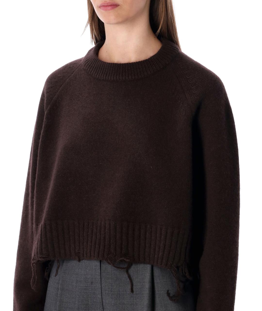LOW CLASSIC Коричневый шерстяной джемпер / свитер, фото 3