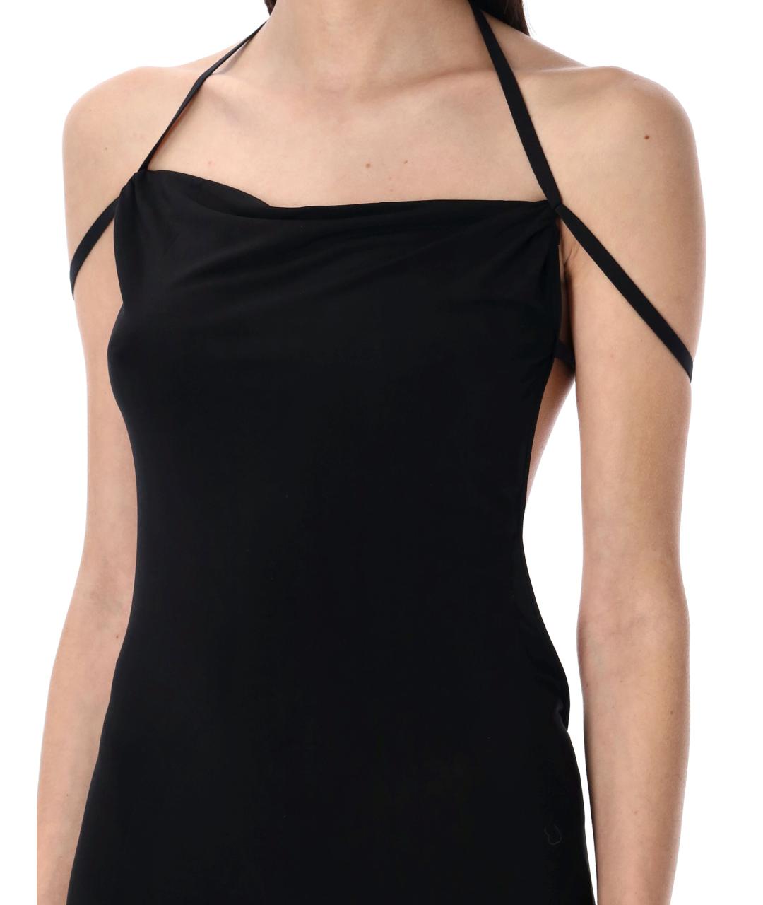 MARINE SERRE Черное вискозное платье, фото 4